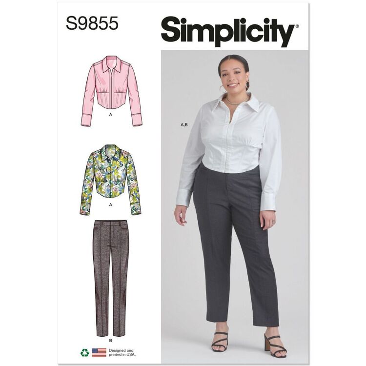 Simplicity S9855 Misses' & Women's Top & Pants Pattern