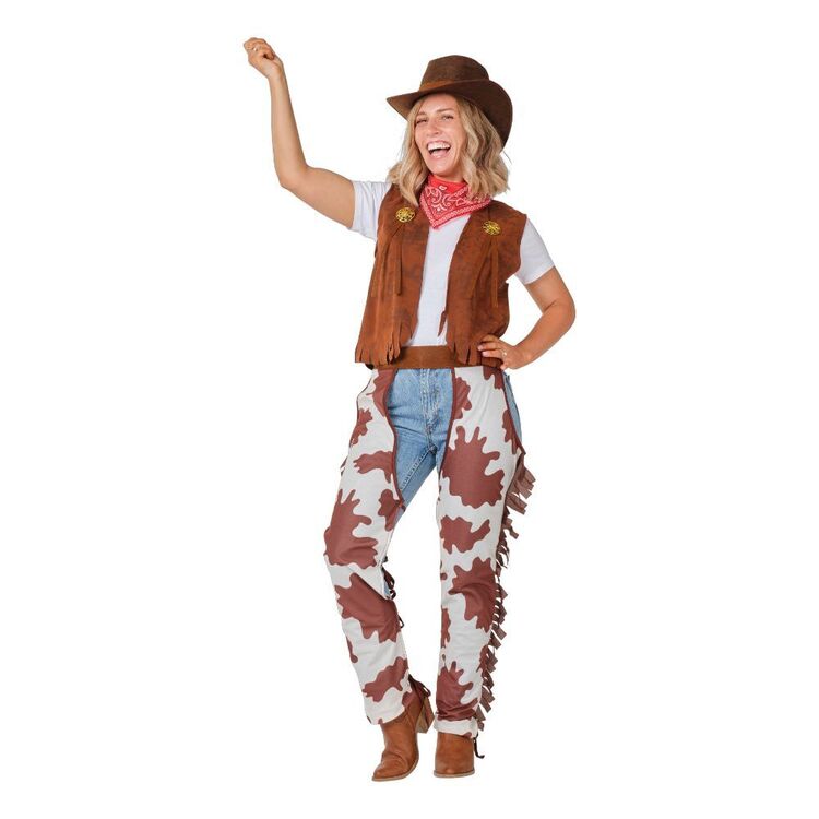 Comic Rodeo Costumes Spartys Adult Cowboy Costume Multicoloured L - XL