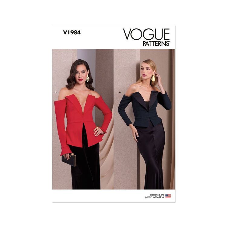 Structured Top Pattern Vogue V1984 Misses' Structured Top Pattern | Spotlight Australia