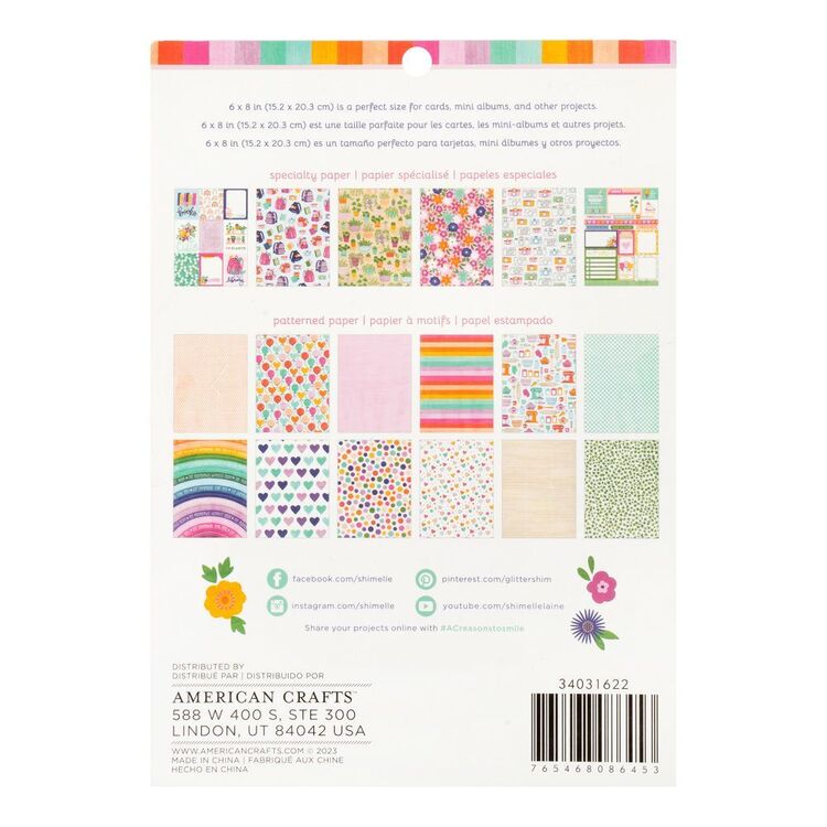 American Crafts Shimelle Reasons To Smile Paper Pad Multicoloured