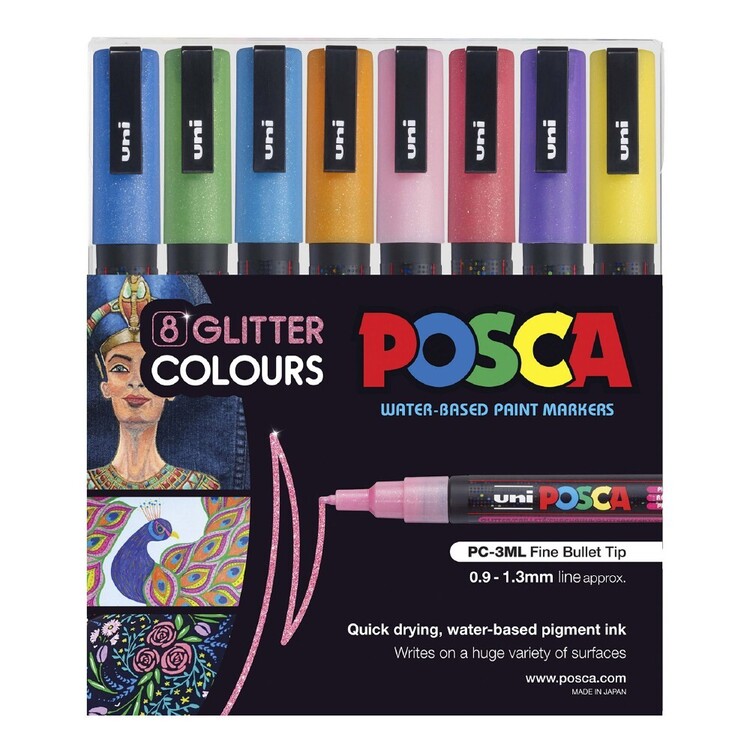 Posca PC-3M Pack Poster Markers Glitter