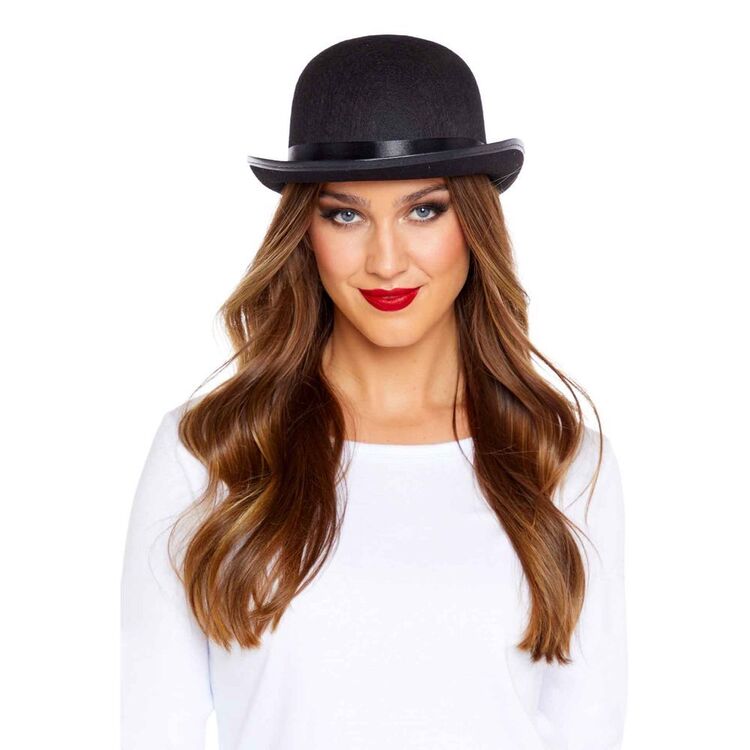 Amscan Black Molded Bowler Hat Multicoloured - Main Image