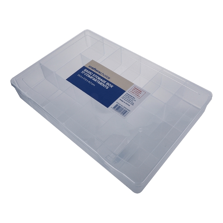 Crafters Choice 17 Compartment Basic Storage Box Clear | Spotlight ...
