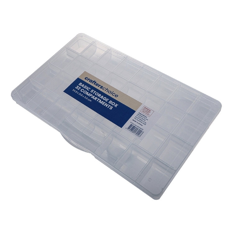 Basic Home Box Crafters Choice 32 Compartment Basic Storage Box Clear | Spotlight New ...