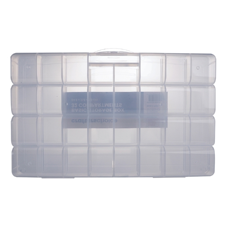 Basic Home Box Crafters Choice 32 Compartment Basic Storage Box Clear | Spotlight New ...