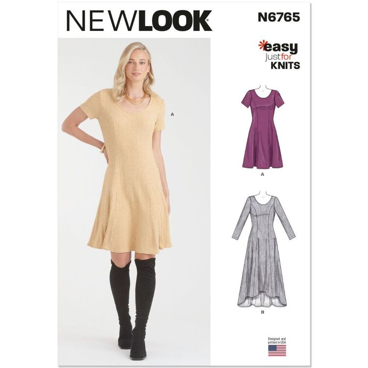 New Look N6765 Misses' Knit Dresses Pattern