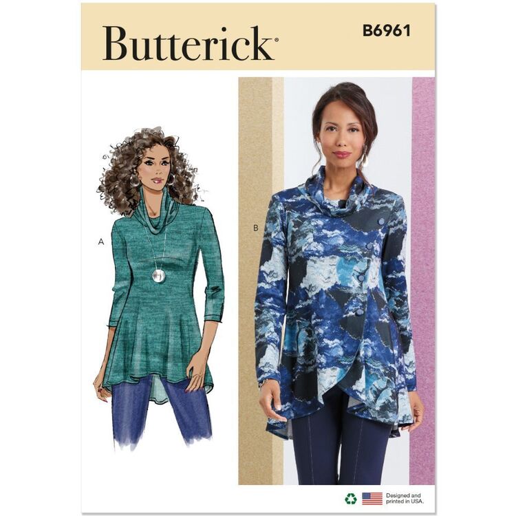 Butterick B6961 Misses' Knit Tops Pattern