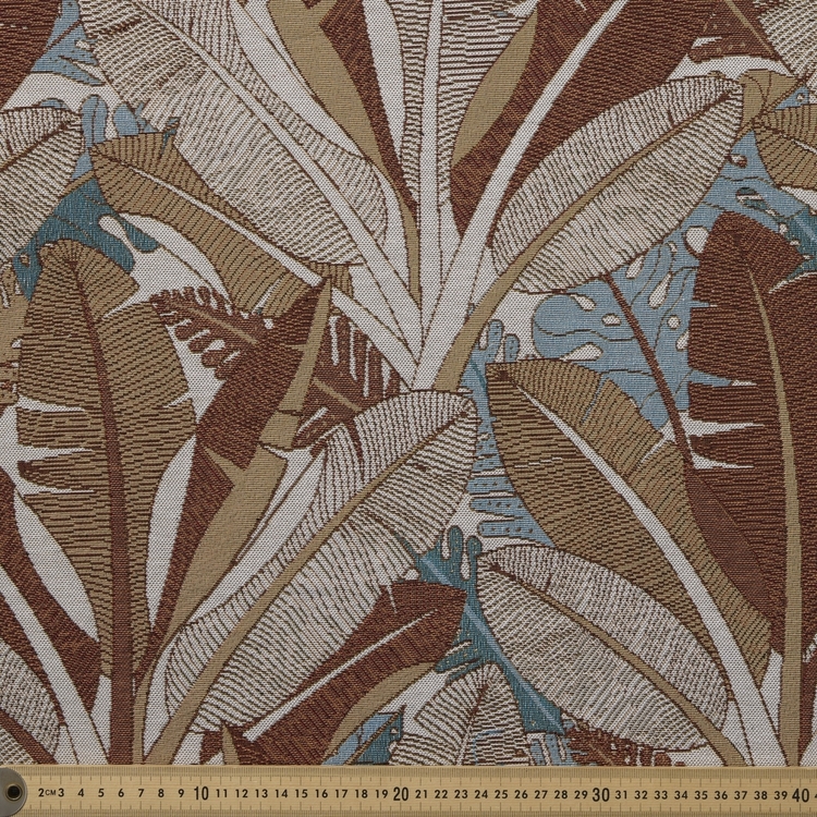 Cora Palm Cotton Tapestry Upholstery Fabric Multicoloured