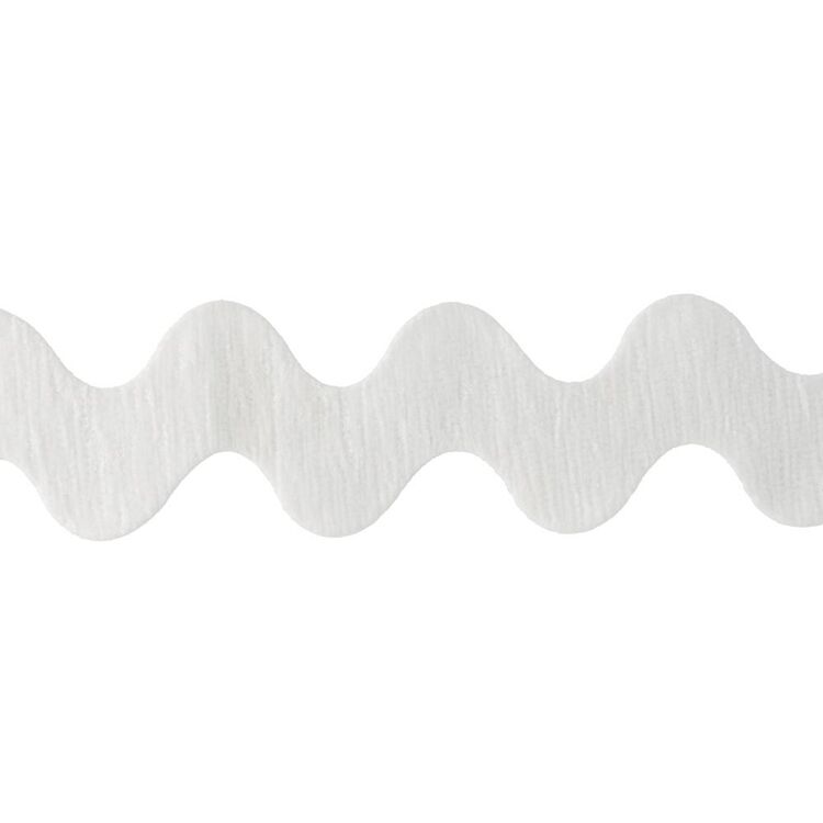 Spotlight Ric Rac Simplicity Chenille Ric Rac Trim White