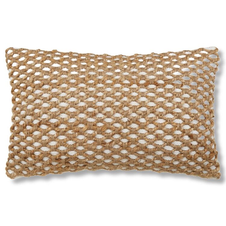 Bouclair Felipe Decorative Lumbar Cushion Natural 36 x 56 cm