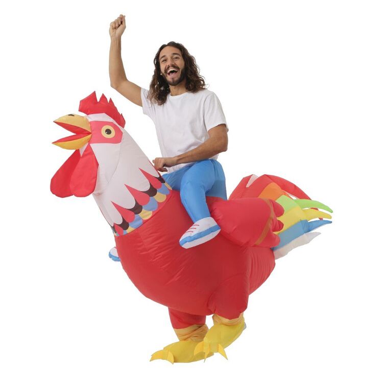 Rooster Inflatable Raft Inflatable Ride On Rooster Adult's Costume Multicoloured | Spotlight ...