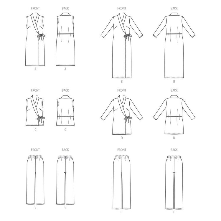 Set Pattern Pdf Butterick B6976 Misses' Lounge Set Pattern | Spotlight Australia