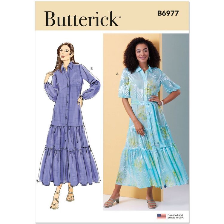 Butterick B6977 Misses' Dress & Sash Pattern