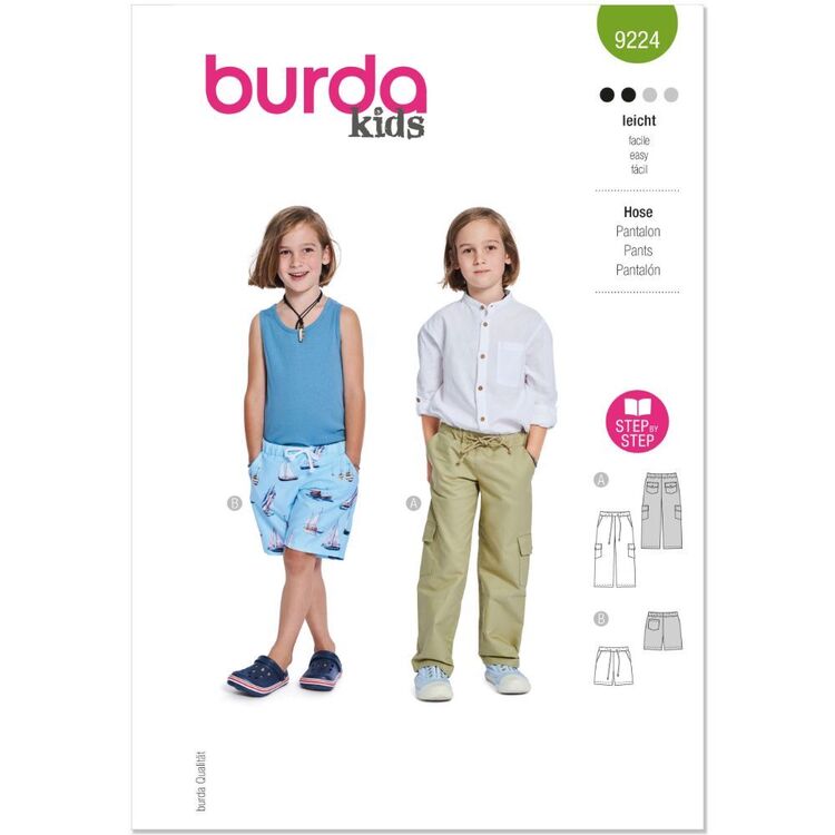 Burda 9224 Children S Pants Pattern