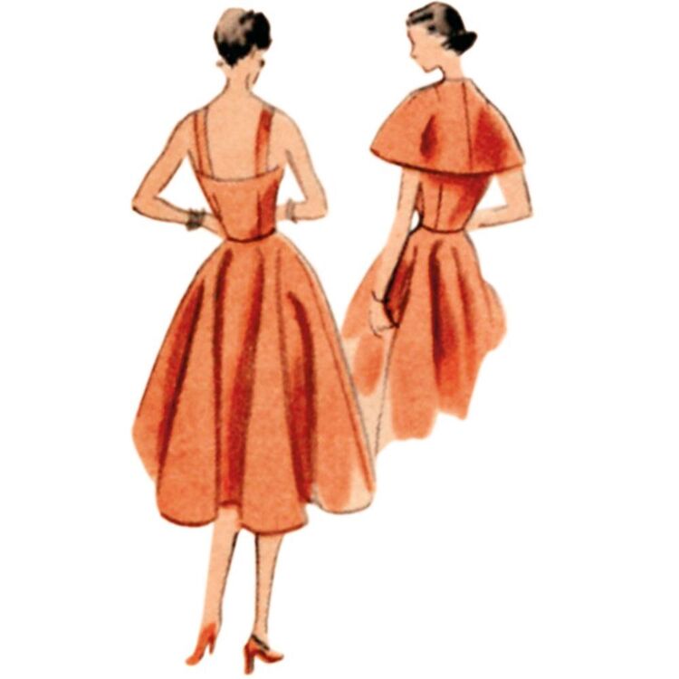 V2002 Vogue V2002 Misses' 1952 Dress & Capelet Pattern | Spotlight New Zealand