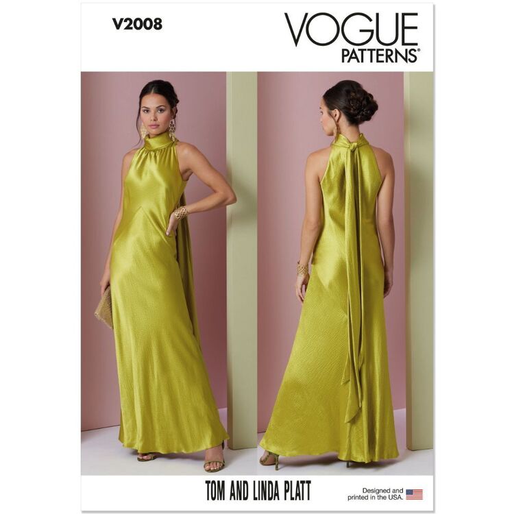 Vogue V2008 Misses' Dress Pattern by Tom & Linda Platt Inc Vogue V2008 Misses' Dress Pattern by Tom & Linda Platt Inc