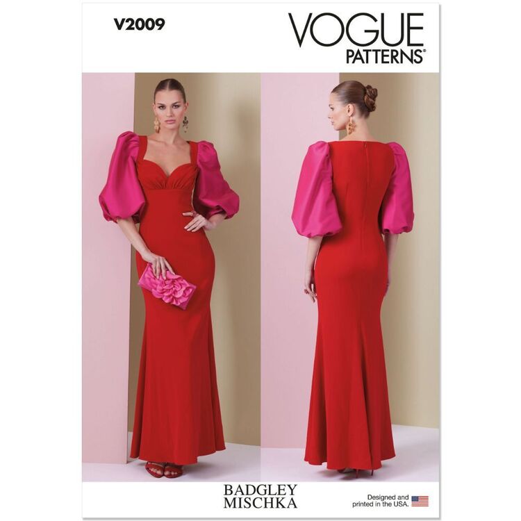 Vogue V2009 Misses' Dress Pattern by Badgley Mischka Vogue V2009 Misses' Dress Pattern by Badgley Mischka