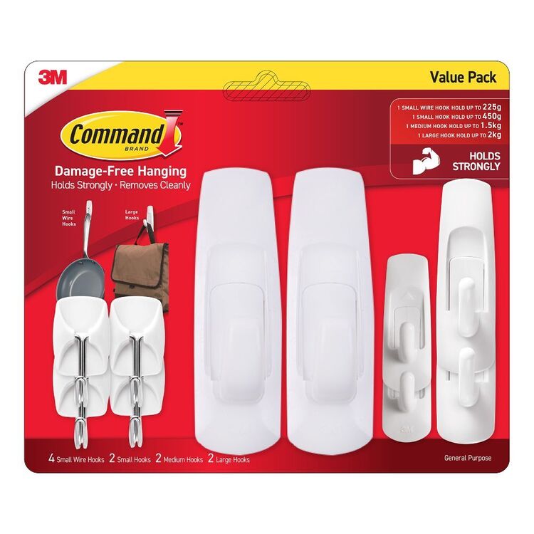 3M Command General Purpose Hooks 10 Pack White