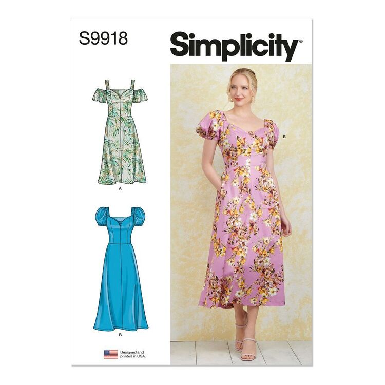 Simplicity S9918 Misses' Dress With Sleeve & Length Variations Pattern