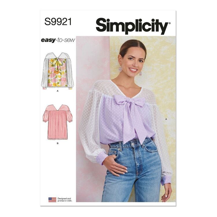 Simplicity S9921 Misses' Top with Sleeve Variations Pattern