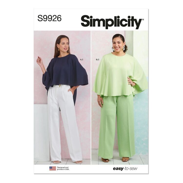 Simplicity S9926 Misses' & Women's Tops & Pants Pattern