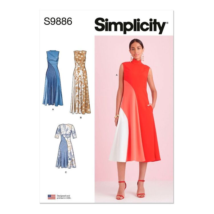 Simplicity S9886 Misses' Dress with Length Variations Pattern Simplicity S9886 Misses' Dress with Length Variations Pattern