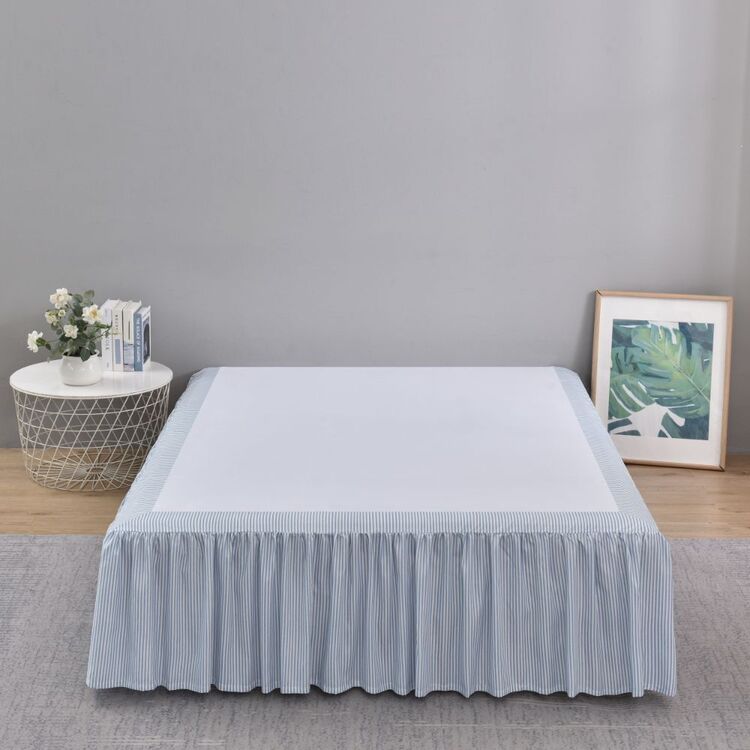 KOO Floral Toile Ruffle Valance Blue