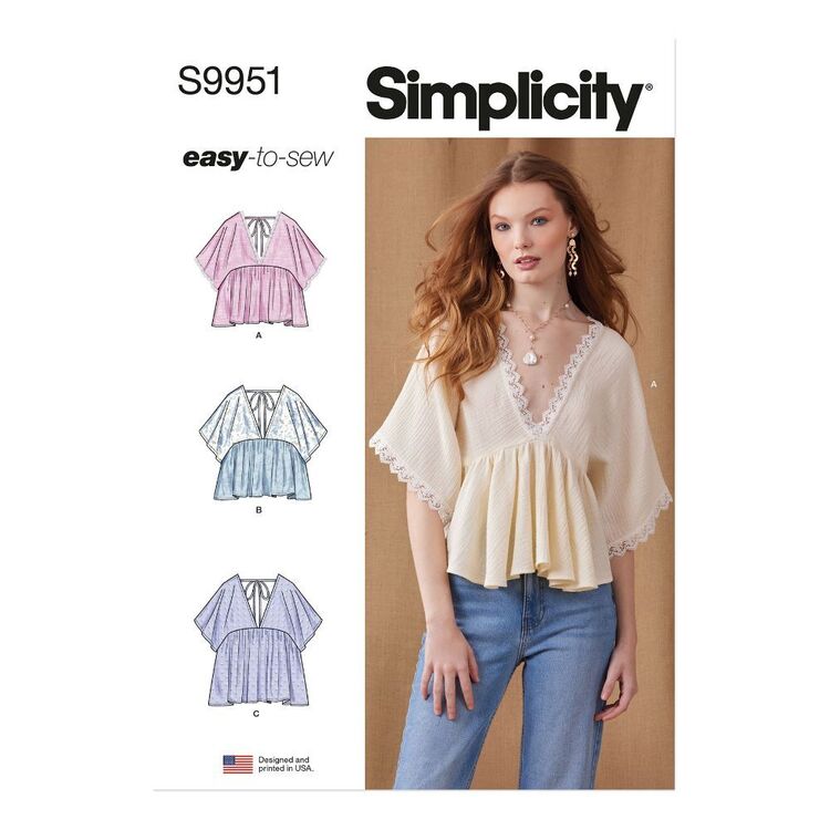 Simplicity S9951 Misses' Flowy Top Pattern