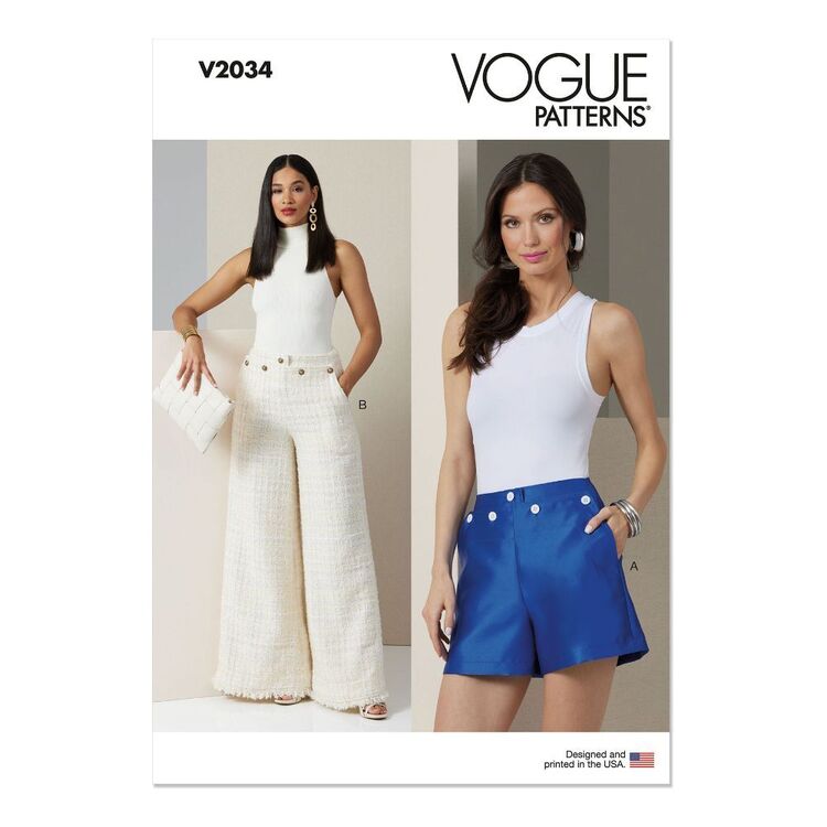 Vogue V2034 Misses' Sailor Style Shorts & Pants Pattern | Spotlight ...