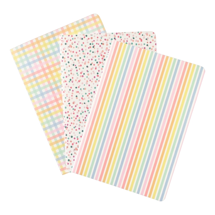 Francheville 3 Pack Rainbow A5 Notebook Rainbow Patterns
