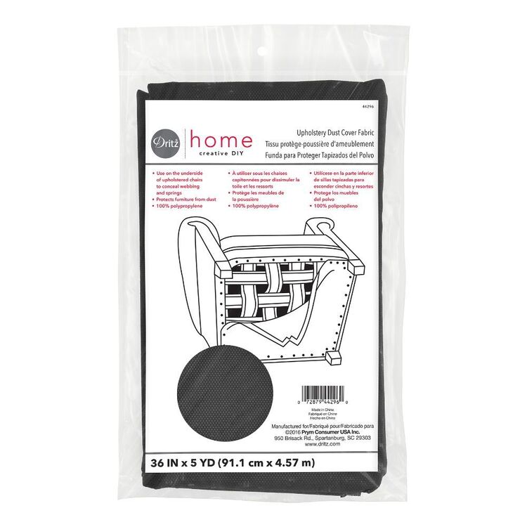 Upholstery Fabric Dust Cover Black