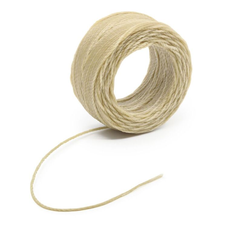 Waxed Button Thread 18 Metres Natural