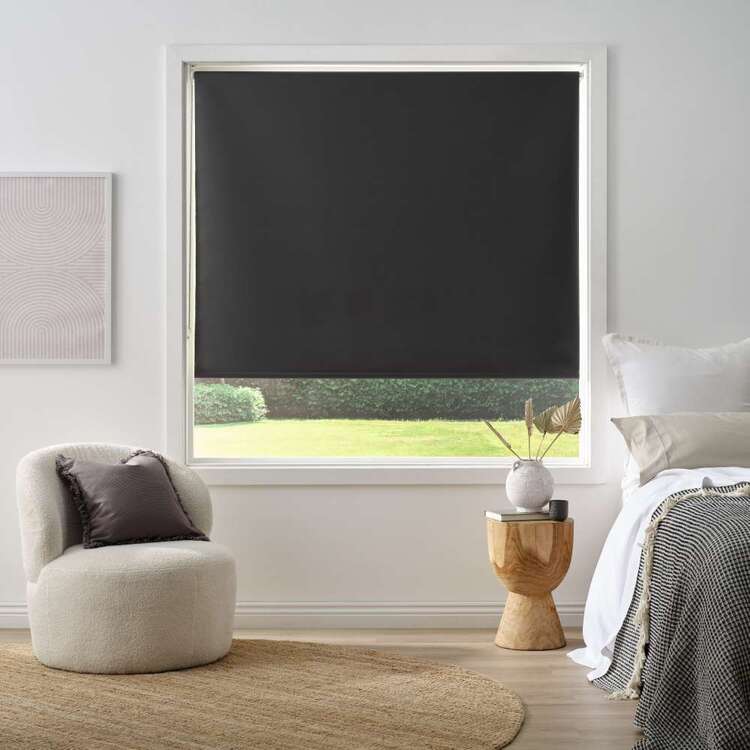 Emerald Hill Darby Blockout Roller Blind Charcoal