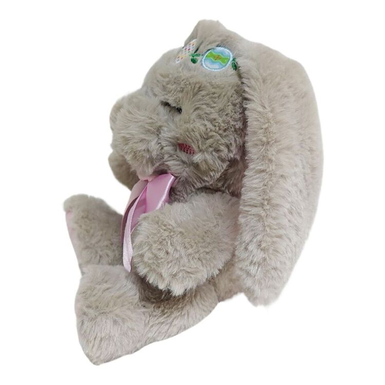Hugfun Happy Easter Plush Bunny Grey 20 cm