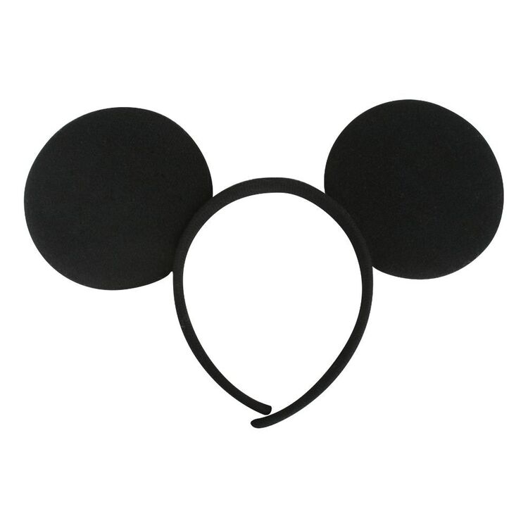 Dr Tom's Fancy Dress Mouse Ears Fabric Headband Black