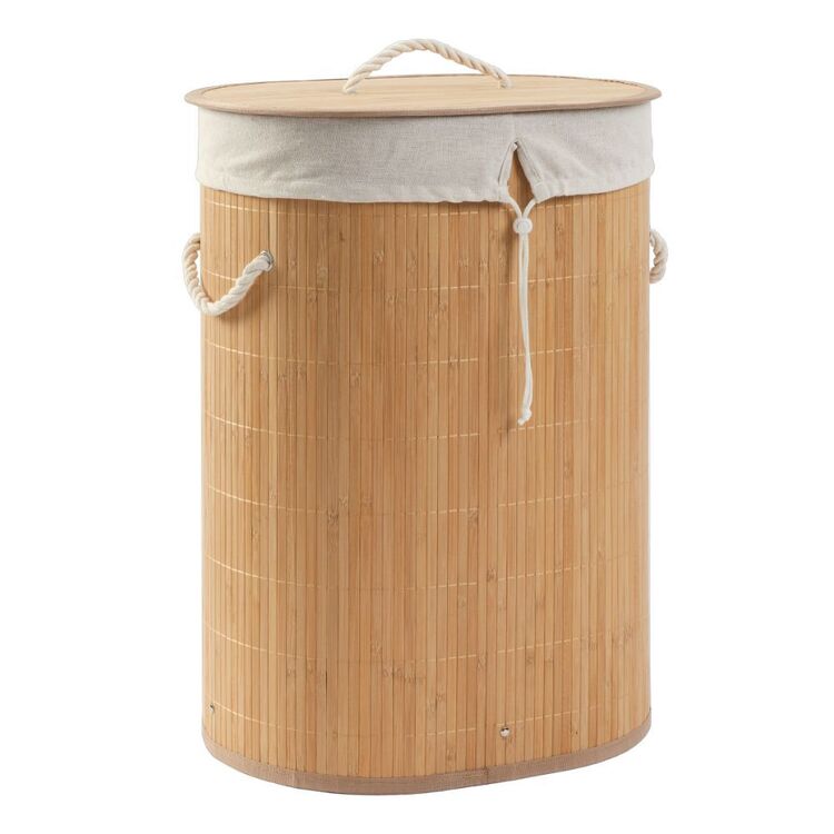 KOO Bamboo Bathroom Hamper Natural 40 x 30 x 55 cm