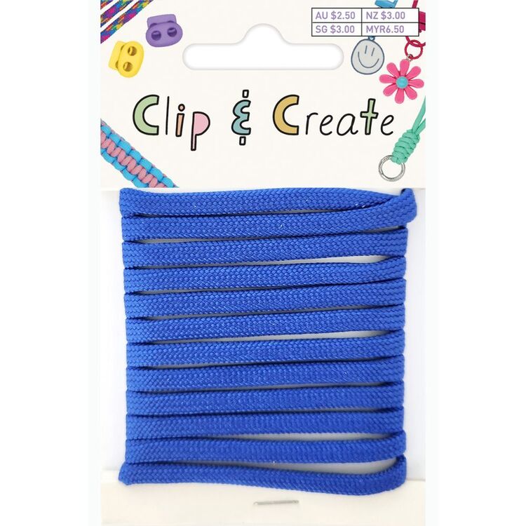 Ribtex Clip & Create Key Chain Cord String Blue