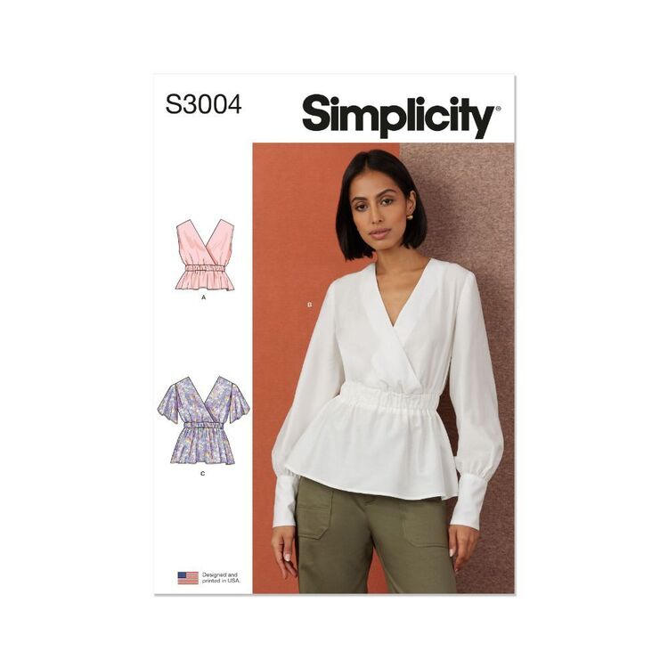 Simplicity S3004 Misses' Top with Sleeve Variations Pattern