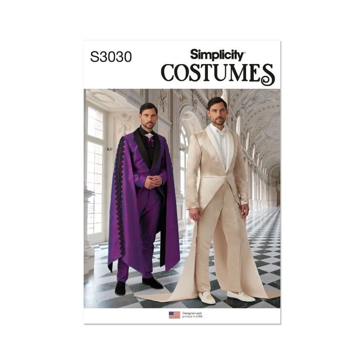 Simplicity S3030 Men's Costume Suits Pattern