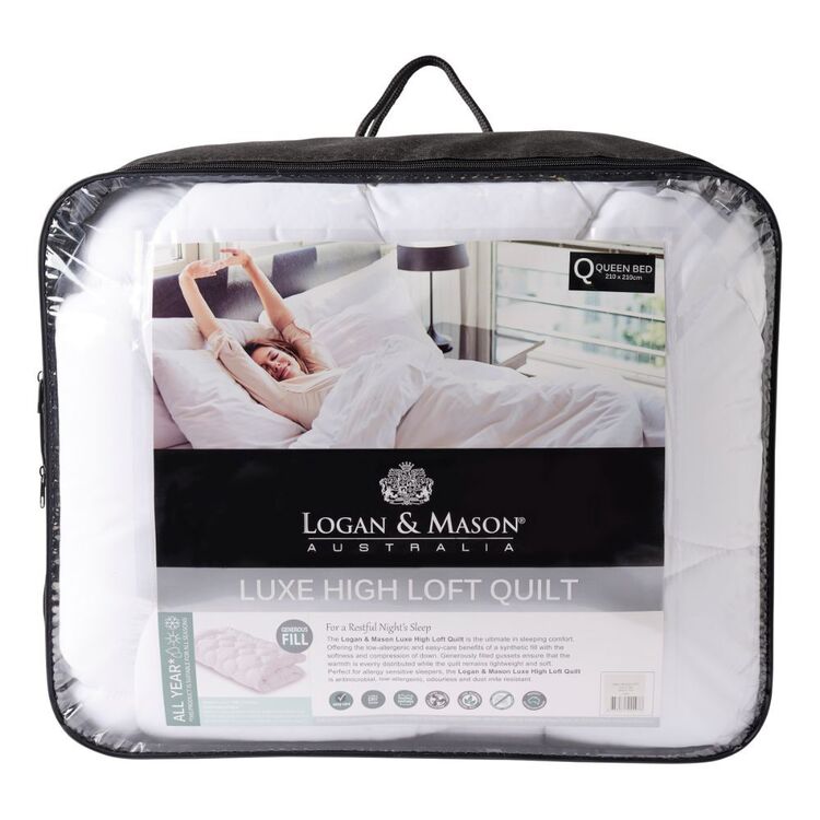 Logan & Mason Luxe High Loft Quilt White