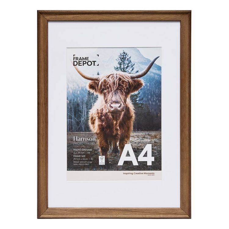 Frame Depot A3/A4 Harrison Solid Wood Photo Frame Walnut