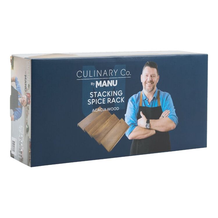 Mda Racking Culinary Co By Manu Stacking Spice Rack Natural | Spotlight Australia