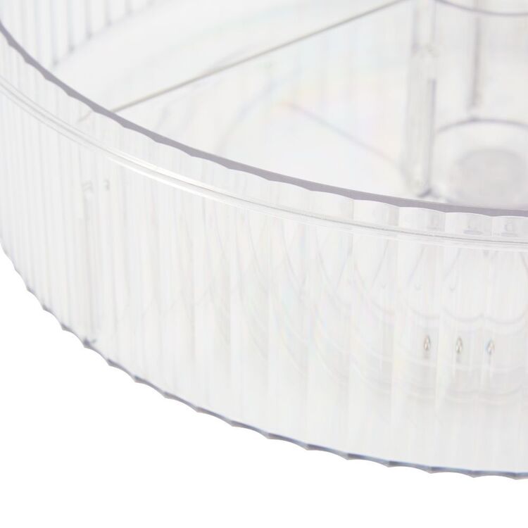 Culinary Co. Ribbed Rotating Storage Container Clear