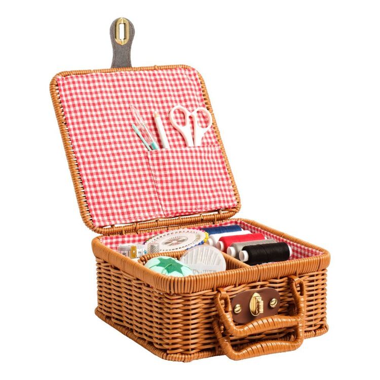 Semco Rectangle Sewing Kit Basket Natural 21 x 21 x 10 cm | Spotlight ...