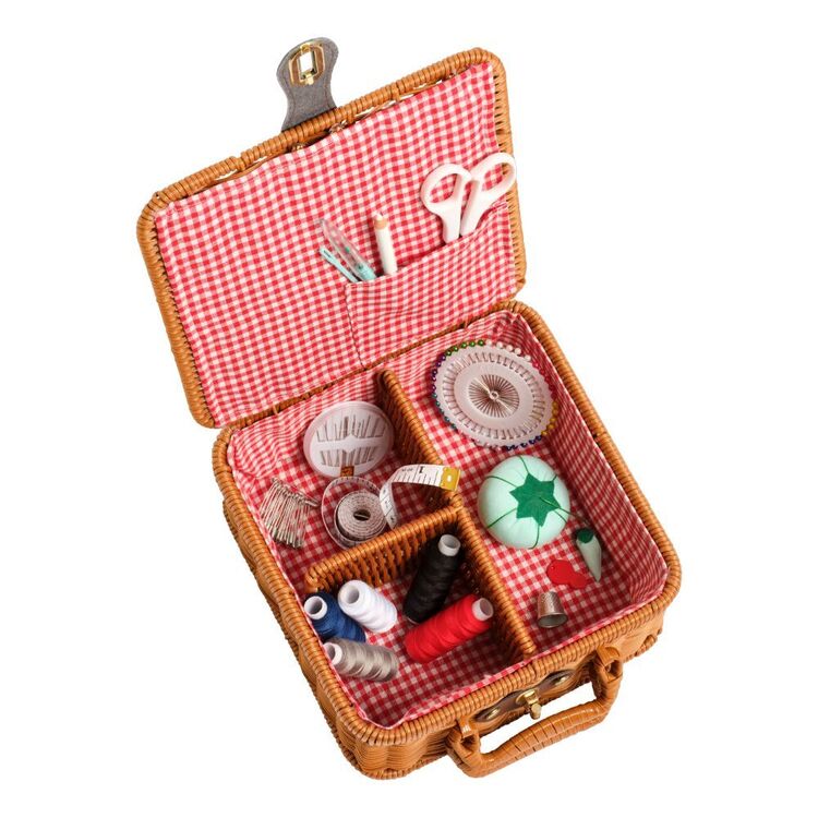 Semco Rectangle Sewing Kit Basket Natural 21 x 21 x 10 cm | Spotlight ...