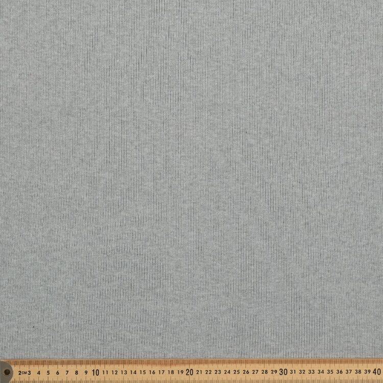Ribbing 60 cm Plain Knit Fabric Light Grey