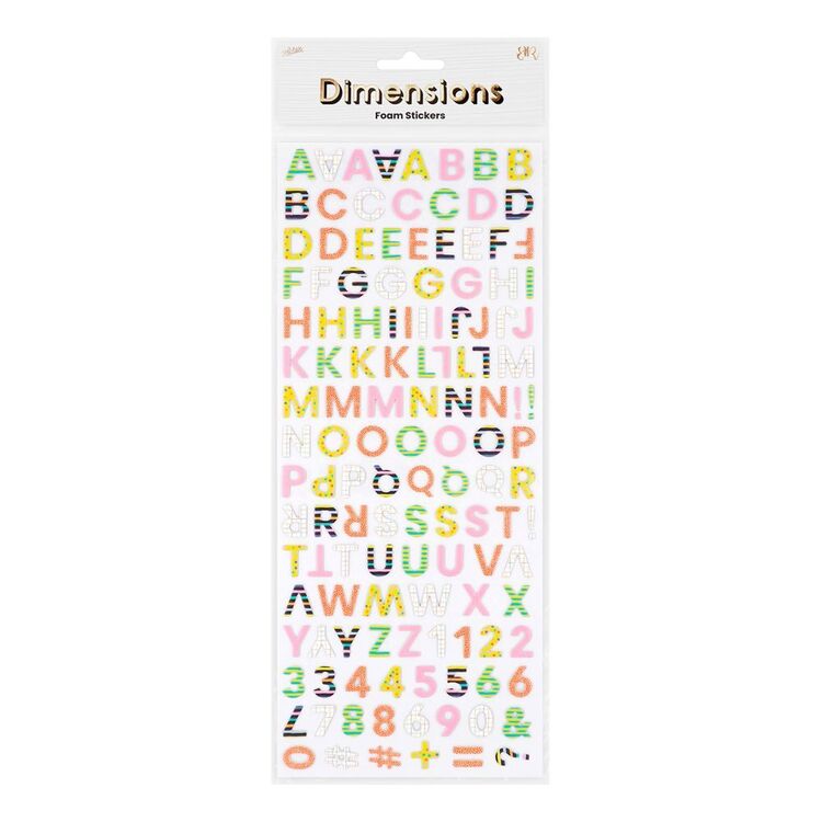 Dimensions Alpha Blooming Fun Sticker Multicoloured