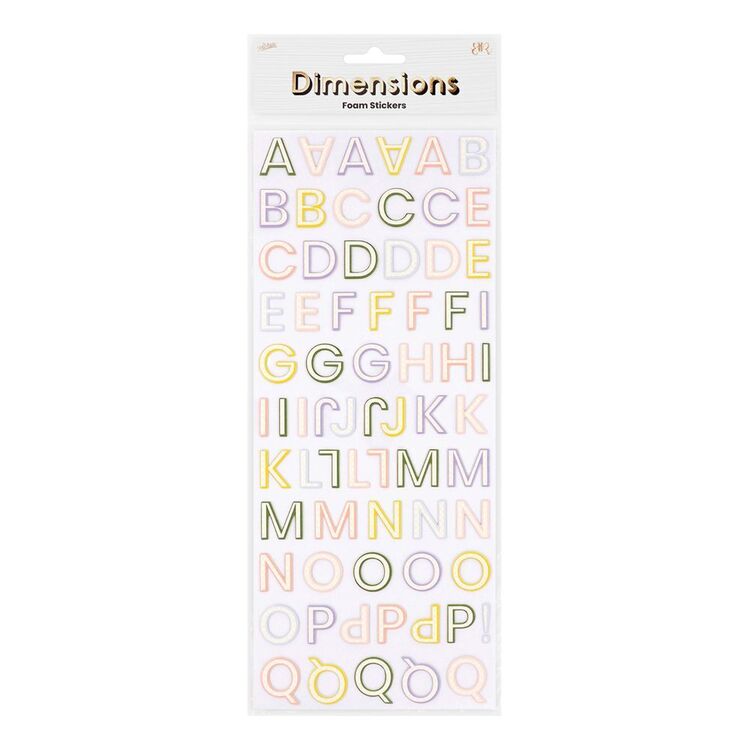 Dimensions Alpha Stickers Multicoloured
