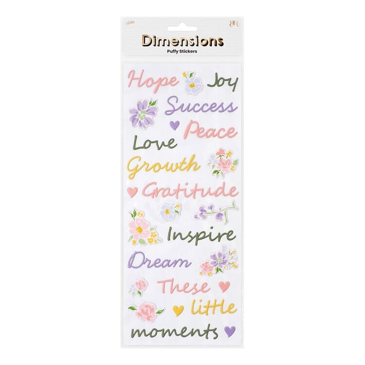 Dimensions Phrase Stickers Multicoloured