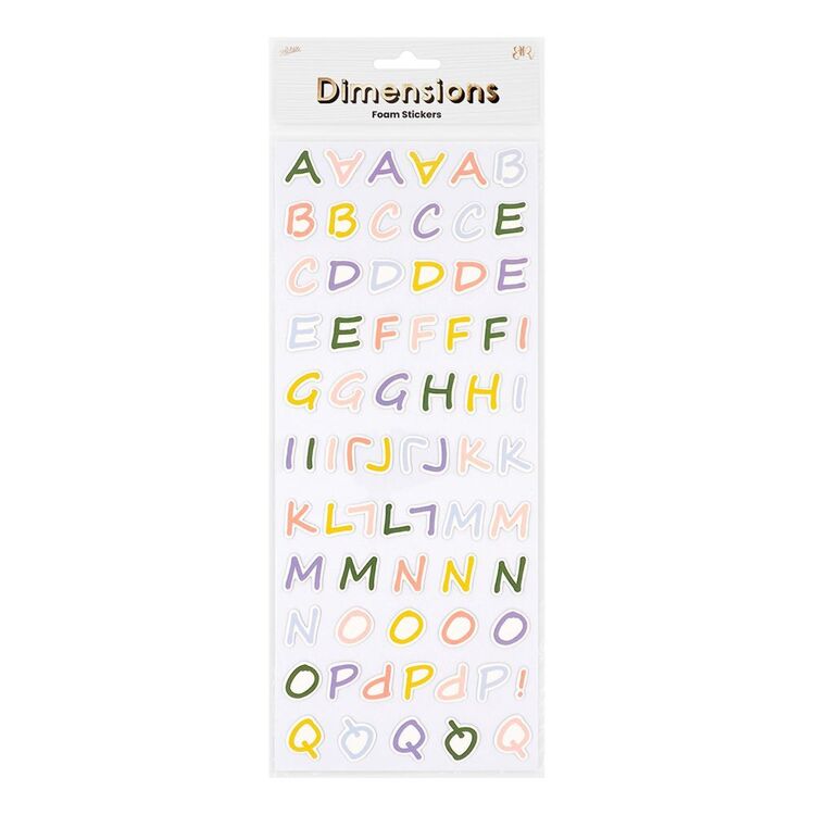 Dimensions Block Alpha Stickers Multicoloured